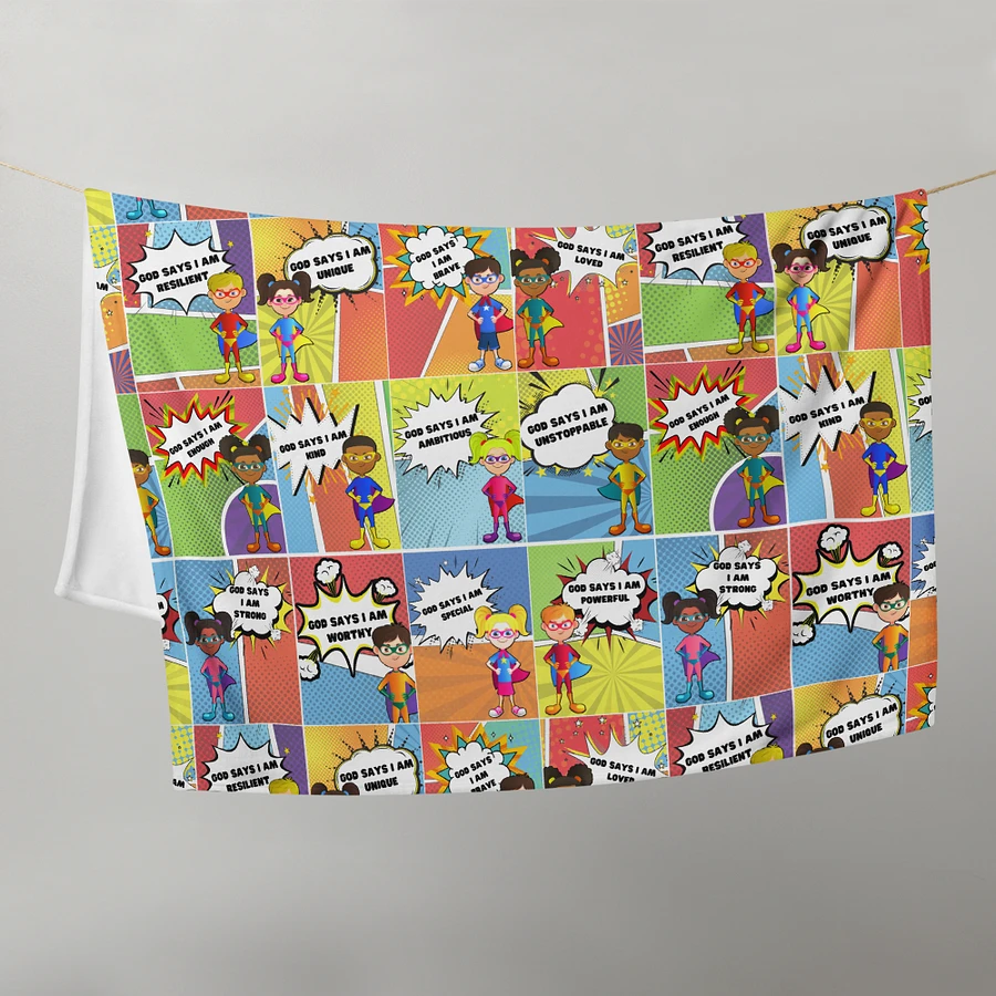 God Says I Am.. Affirmations-Retro Christian Comic Throw Blanket product image (3)