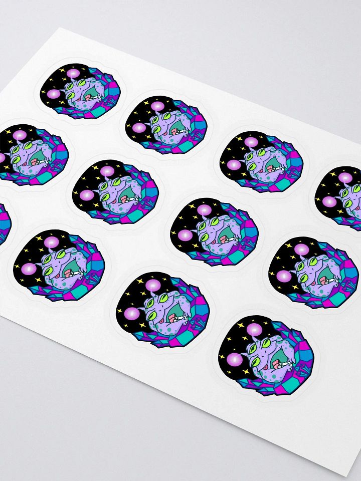 Purple Alien Frog Sticker Sheet of 12 product image (2)