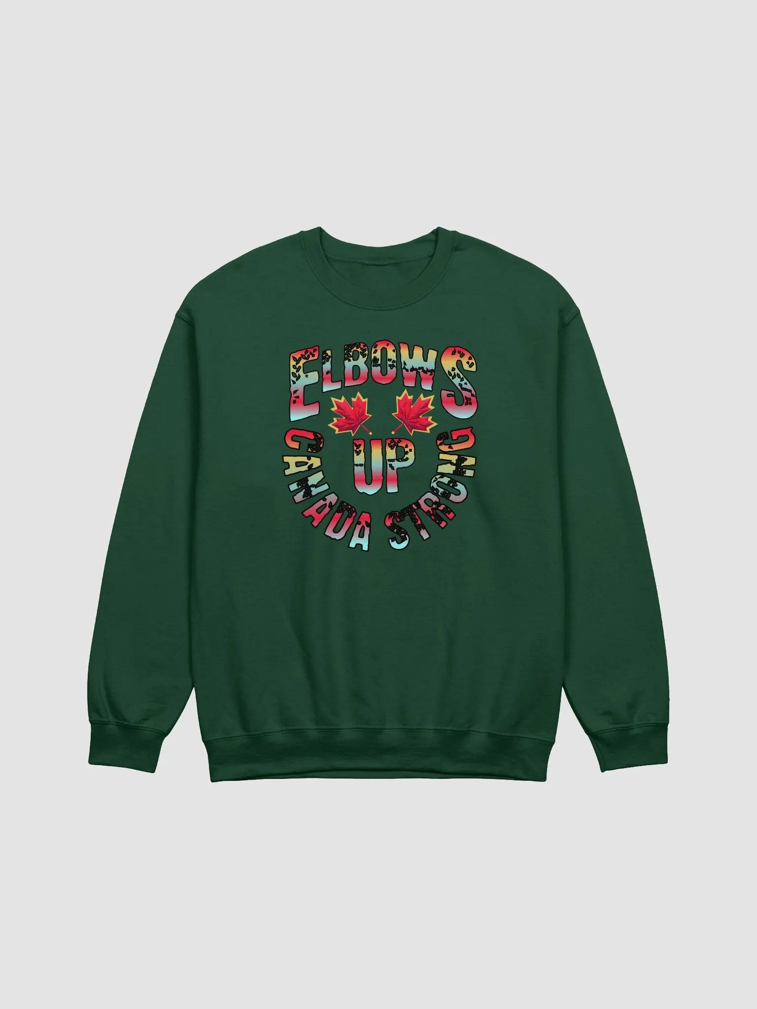 Elbows Up Canada Strong Maple Leaves Crewneck product image (5)