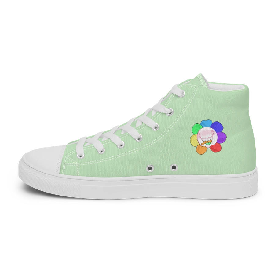 Pastel Green and White Flower Sneakers product image (28)