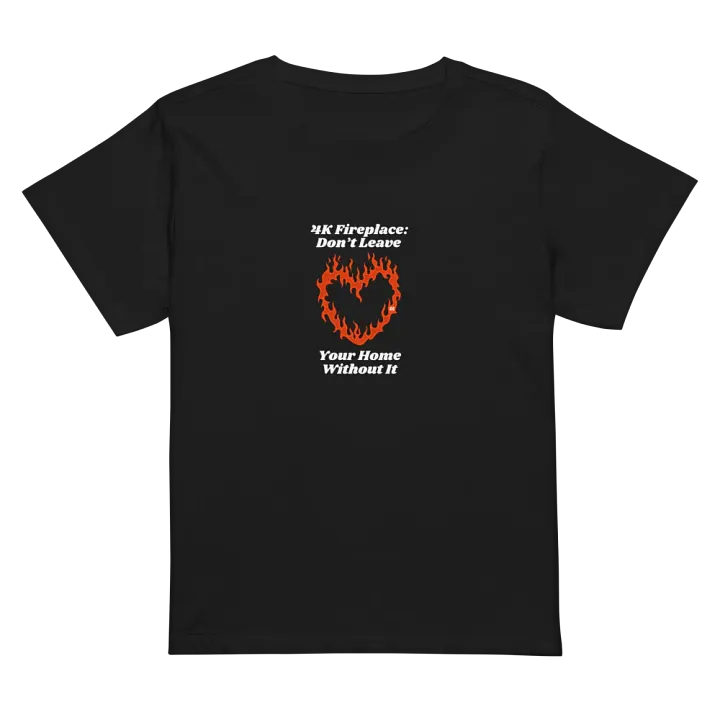 Flaming Heart - 4K Fireplace: Don't Leave Your Home Without It | High Waisted Tee product image (1)