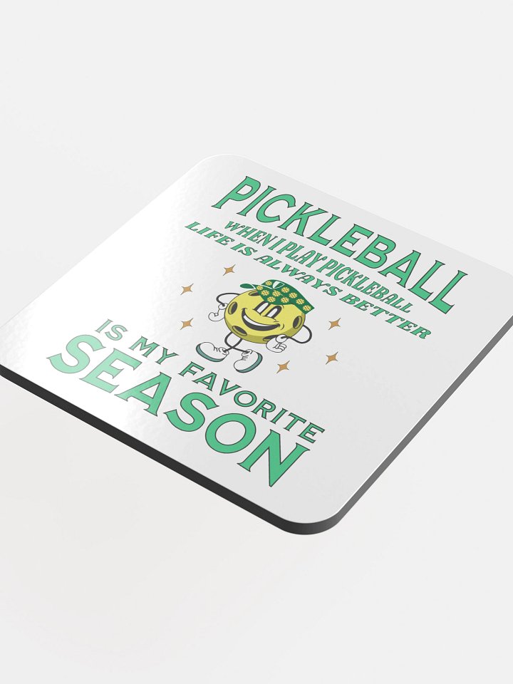 Pickleball Is My Favorite Season Star Cork Coaster product image (1)