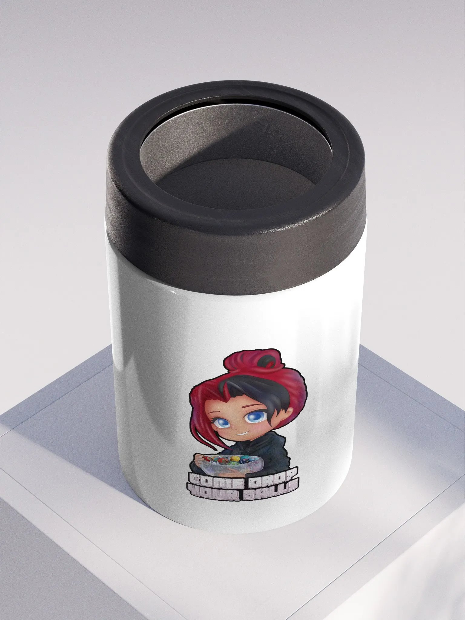 Drop Your Balls Koozie (White) product image (2)