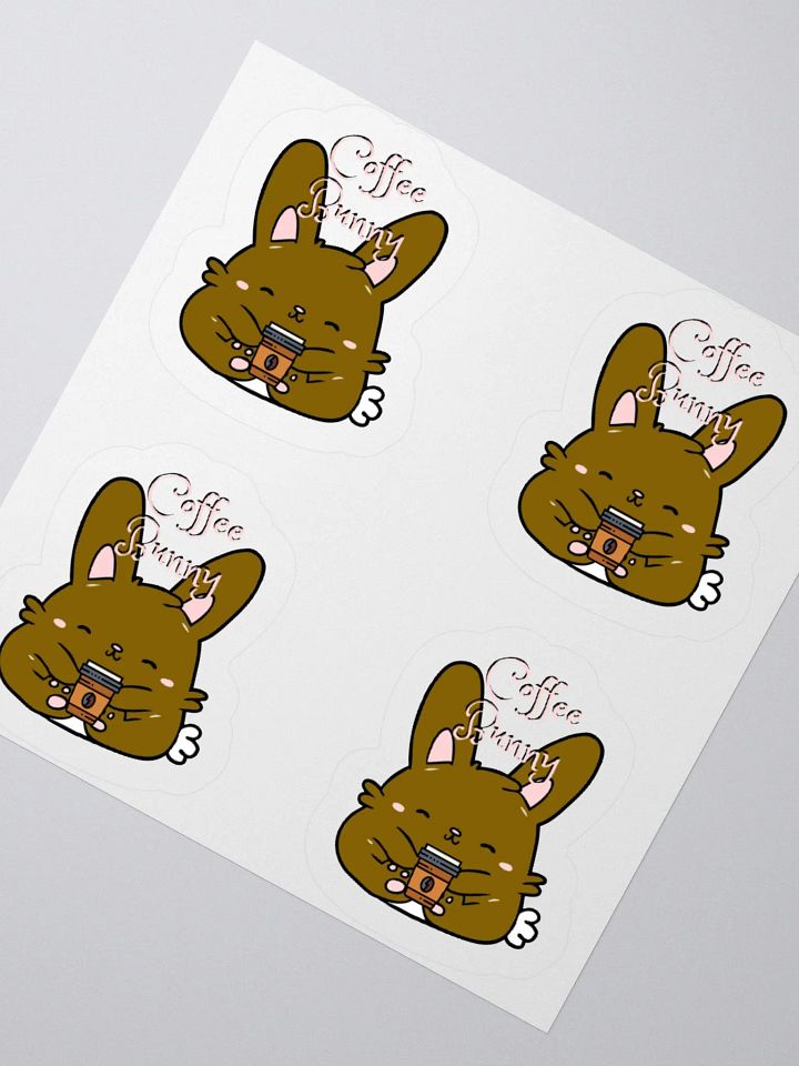Traditional Coffee Bunny Stickers product image (5)