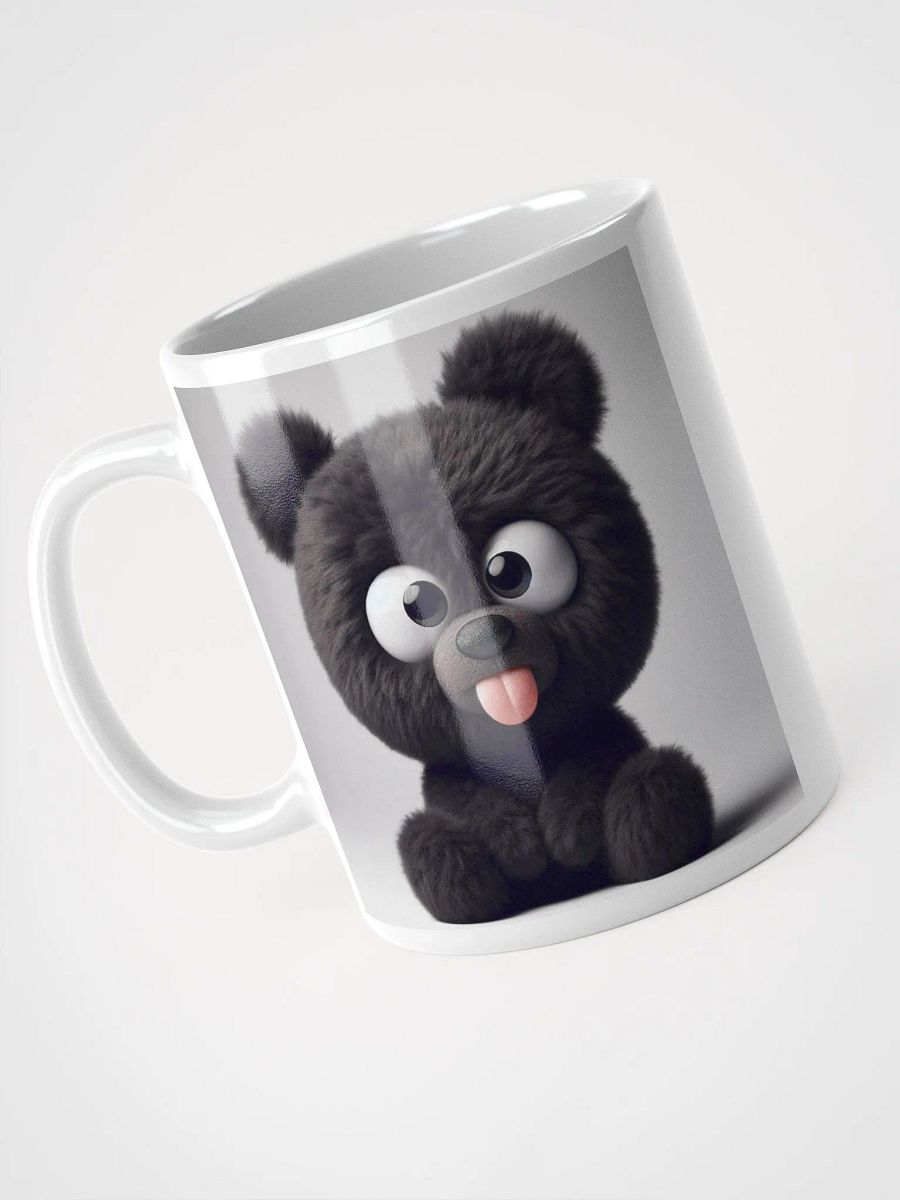 Rude Black Teddy Bear #Humorous Mug - White product image (3)