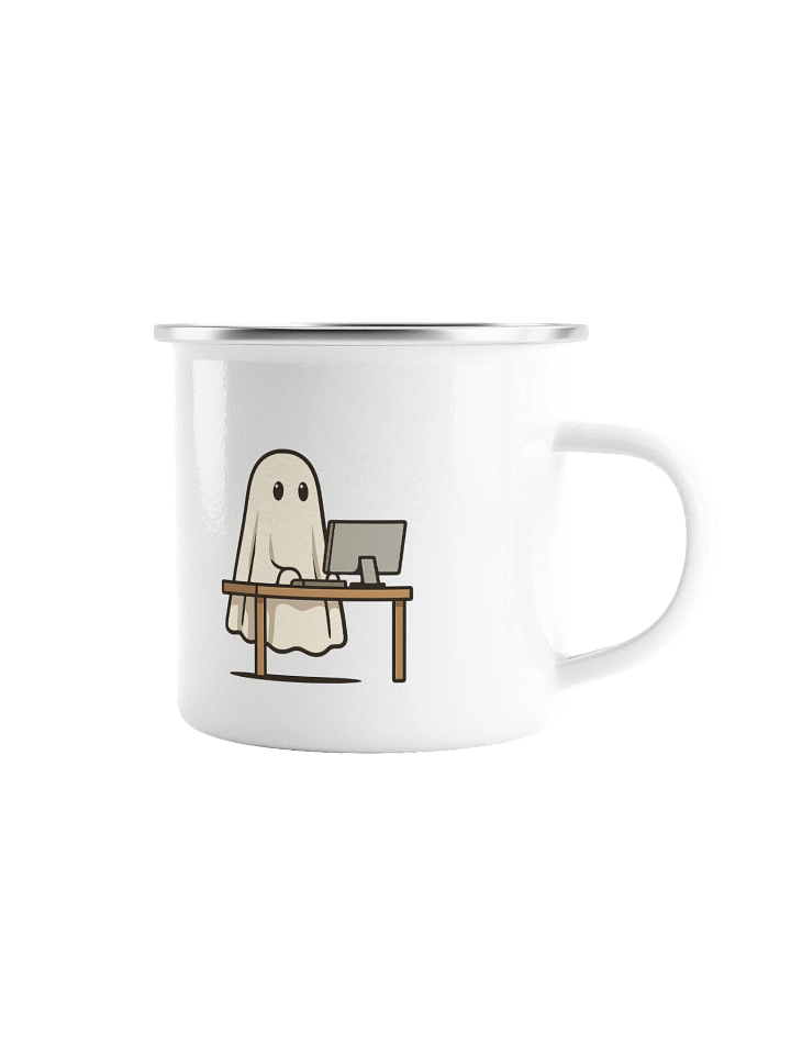 Ghosted Emails Enamel Mug product image (1)