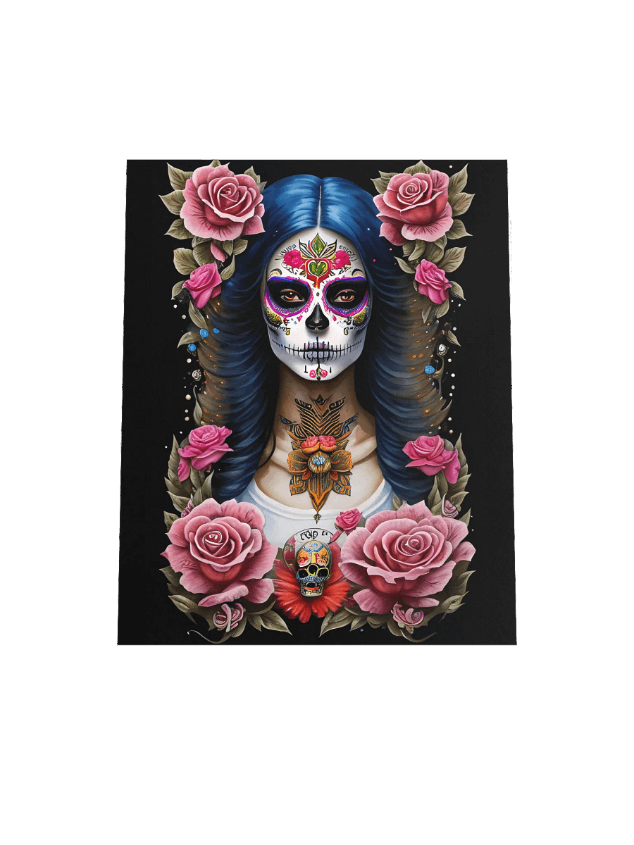 Sugar Skull Art - Traditional Woman in Skull Makeup Poster product image (17)