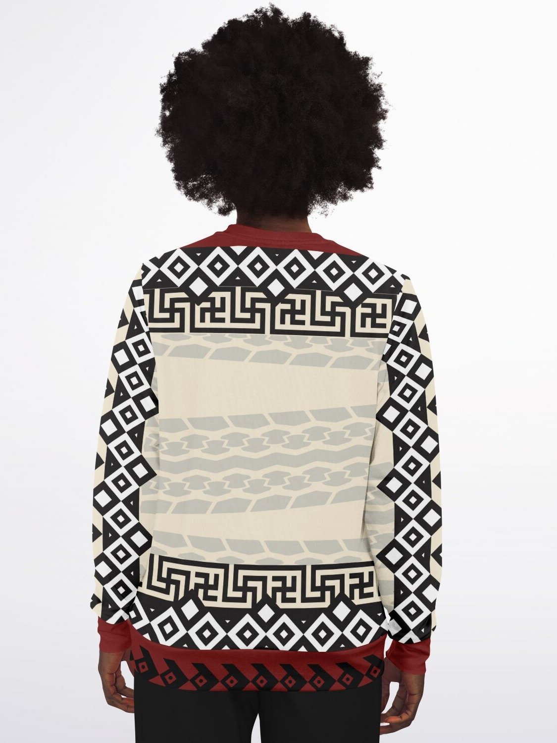 "Forget The Bike Ride The Biker" Sweatshirt | Funny Motorcycle Rider Outfit | Biker Life Sweater | Geometric Pattern Jumper product image (8)