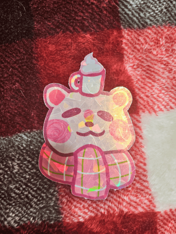 Cozy Holographic bear sticker product image (2)