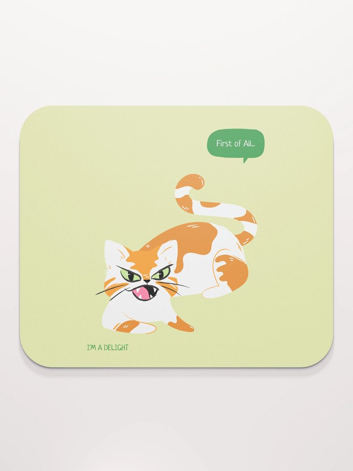 Sassy Cat Speech Bubble Mouse Pad product image (2)