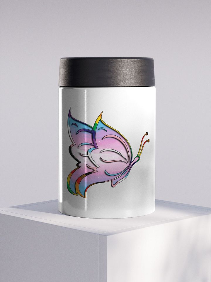 Justagirlllexi Butterfly Logo Stainless Coozie! product image (1)