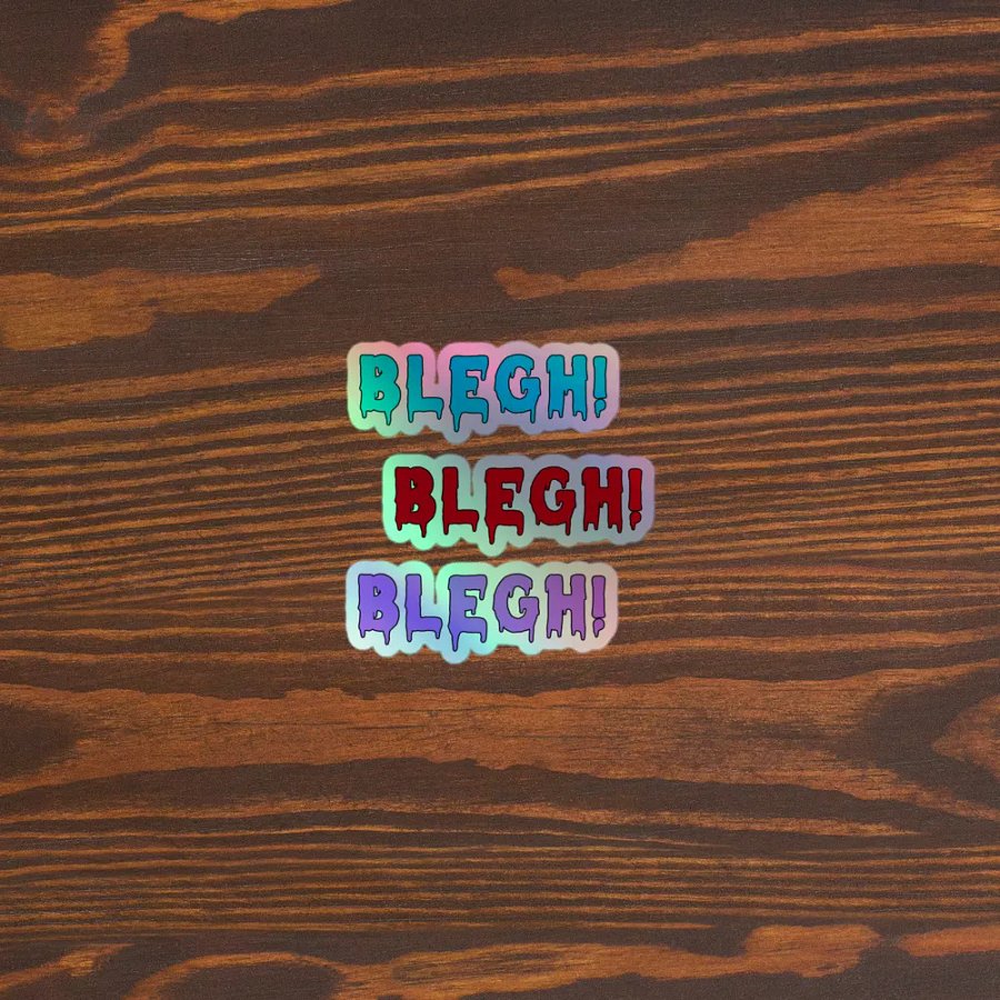 tri-color holographic BLEGH product image (5)
