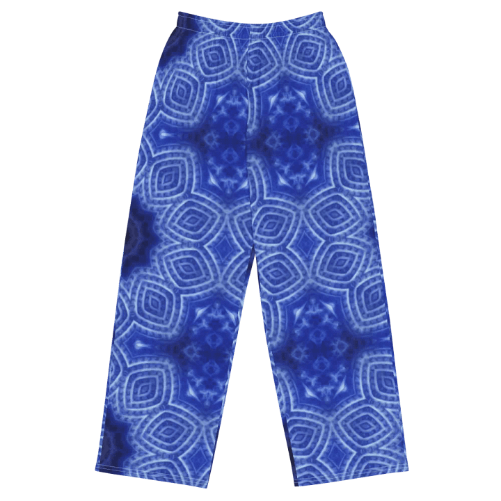 Blue and White Kaleidoscope Wideleg Pants product image (2)