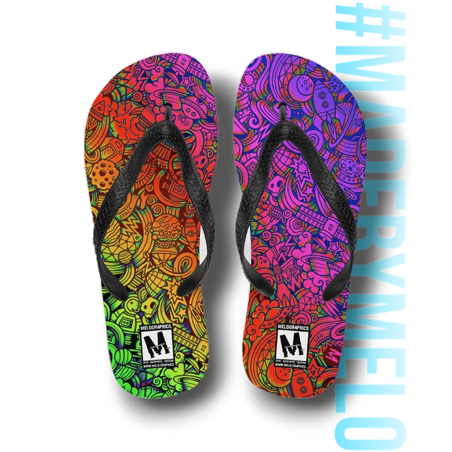Rainbow Space Scribble - Flip Flops | #MadeByMELO product image (1)
