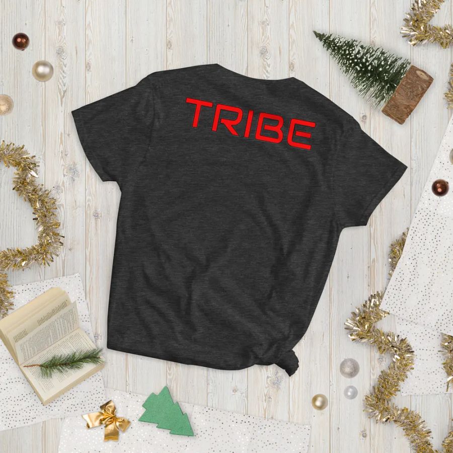 Women's CRT Paint Splatter Front | Red Tribe Back Print Gildan Middleweight T-Shirt product image (9)