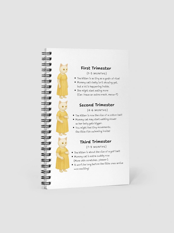 Pregnant Cat Trimester Notebook product image (1)