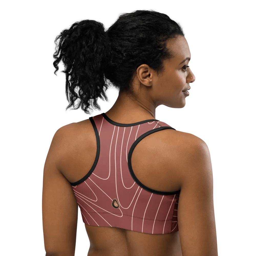 CozyAvocado Women's Brick Sports Bra Strawberry #1 product image (4)