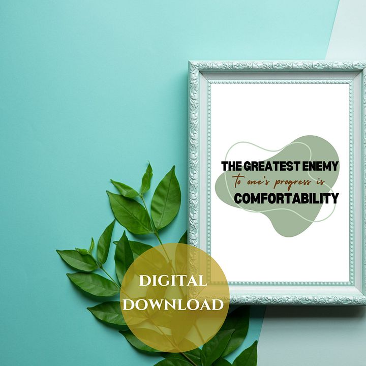 Comfortability the Enemy Printable Wall Art product image (1)