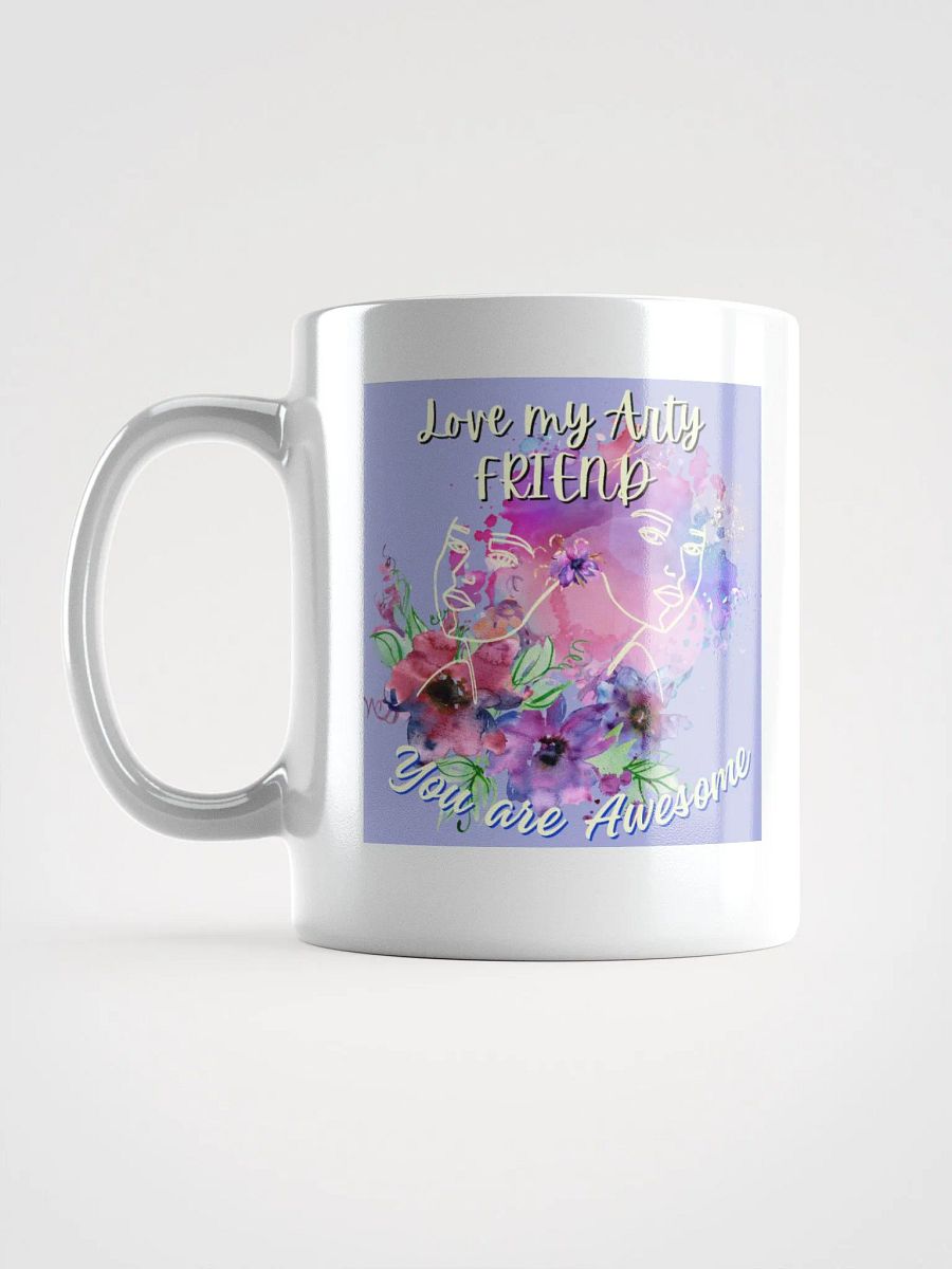 colorful mug gift for the artist. 'Love my Arty friend' product image (16)