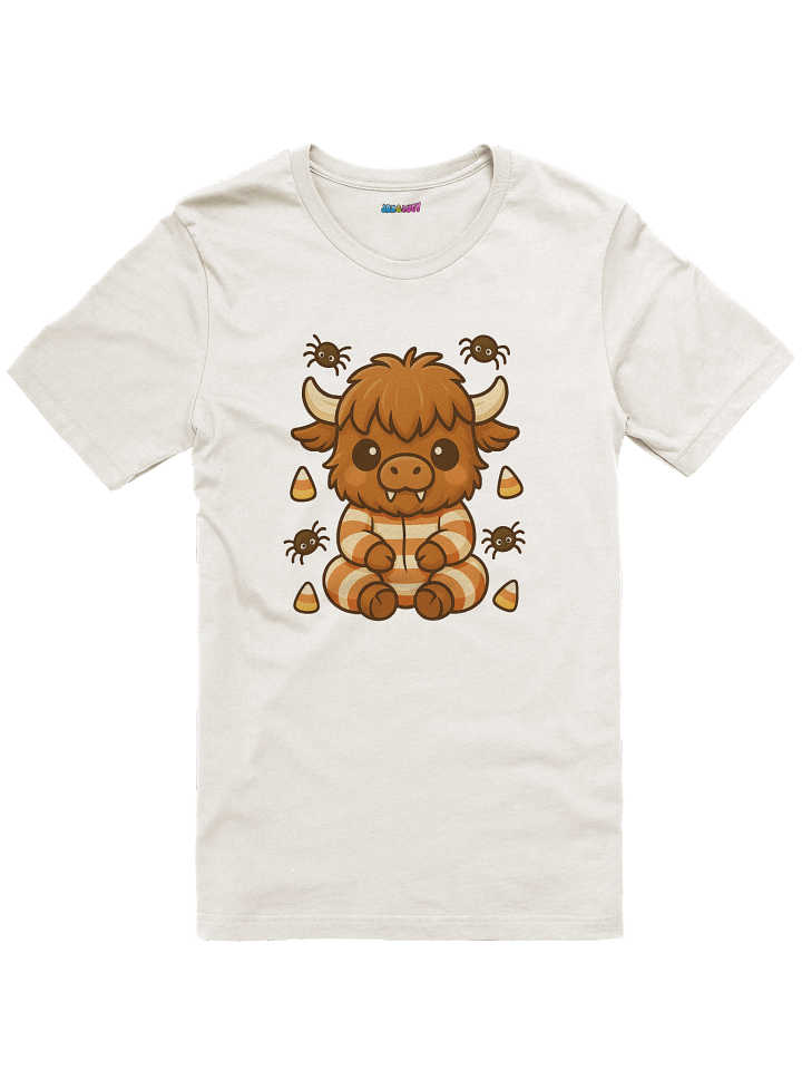 Cute Halloween Highland Cow Shirt – Candy Corn Cow Bella+ Canvas Tee product image (1)