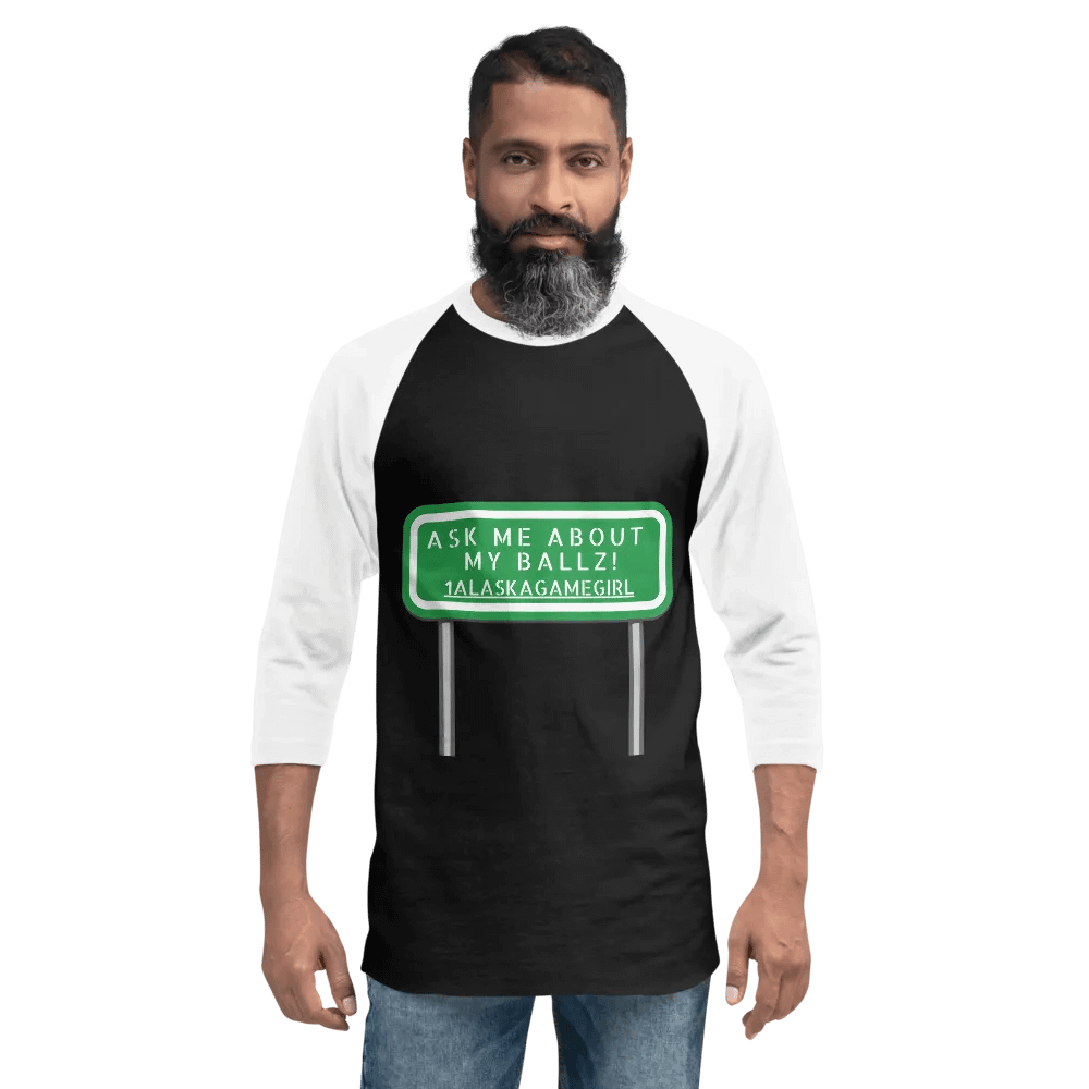 Ask Me About My Ballz! Luxury Raglan Tee product image (2)