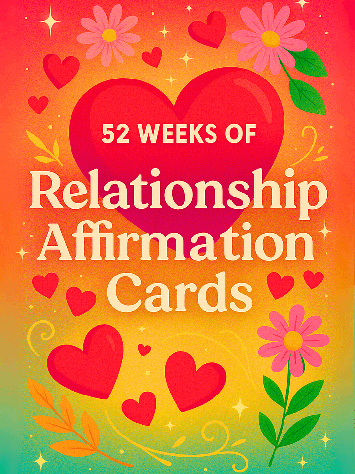 52 Weeks of Relationship Affirmation Cards | Daily Front & Back Practices for Love, Trust & Deep Connection product image (2)