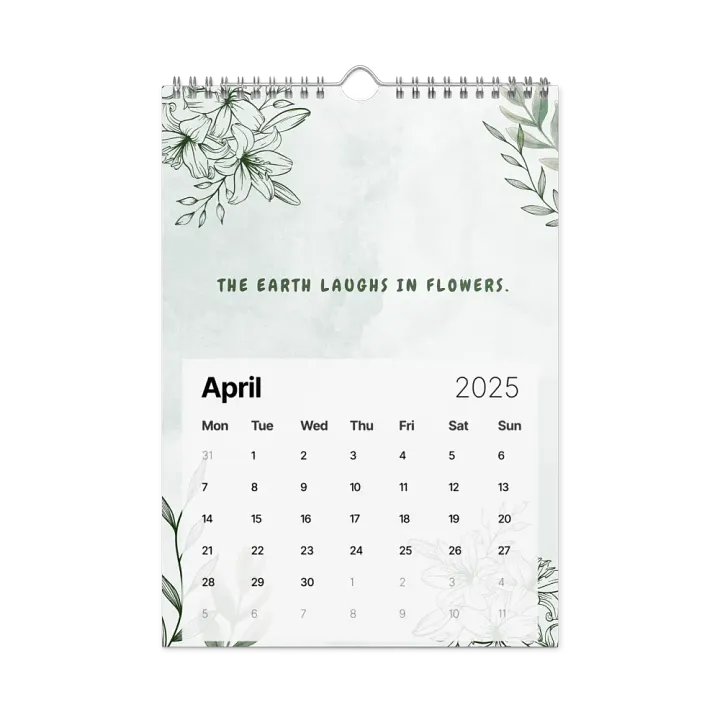 FLORAL INSPIRATIONAL QUOTES WALL CALENDAR 2025 product image (1)