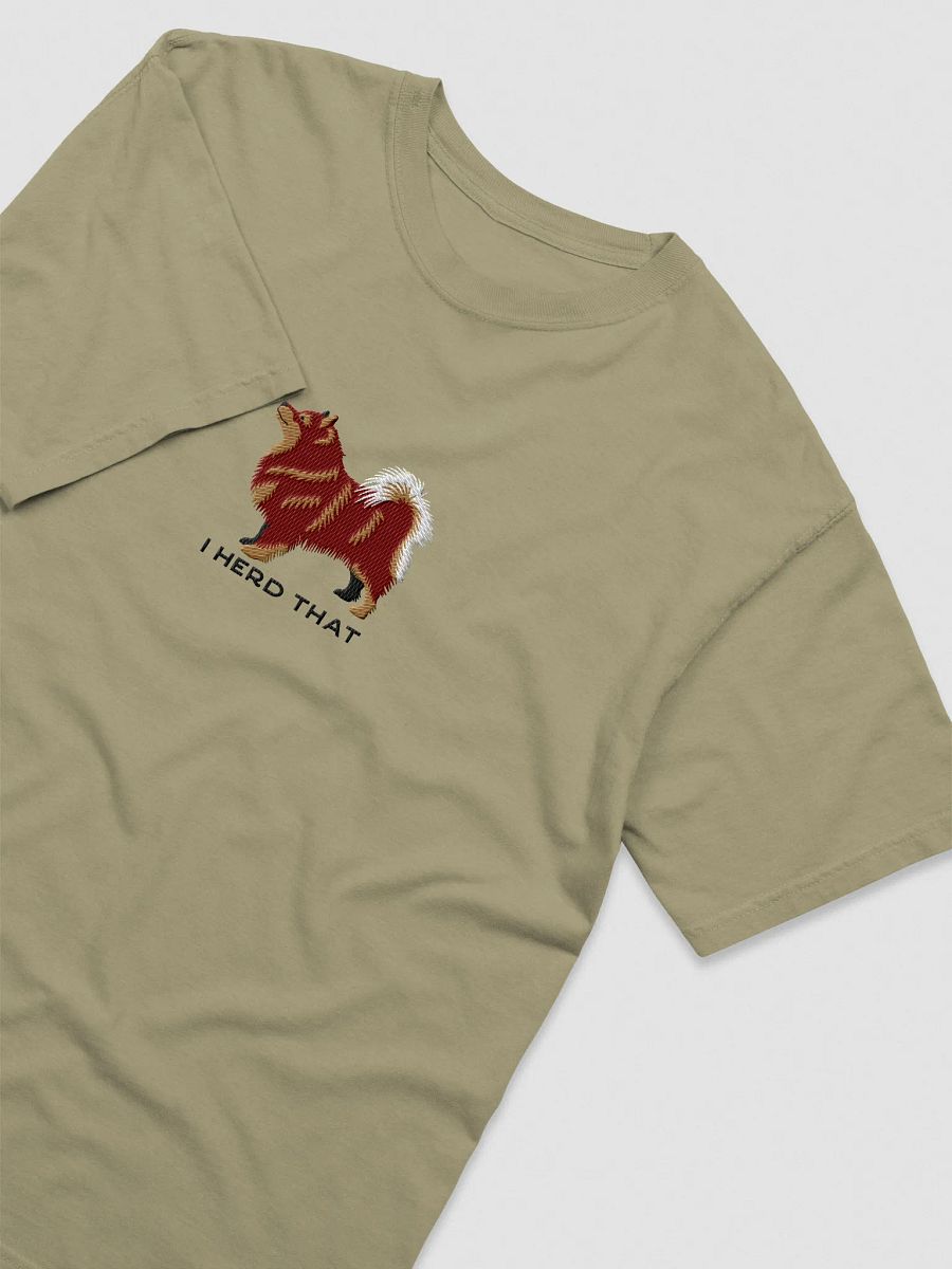 I Herd That T-Shirt(Embroidered) of a Finnish Lapphund(Red & Tan) product image (11)
