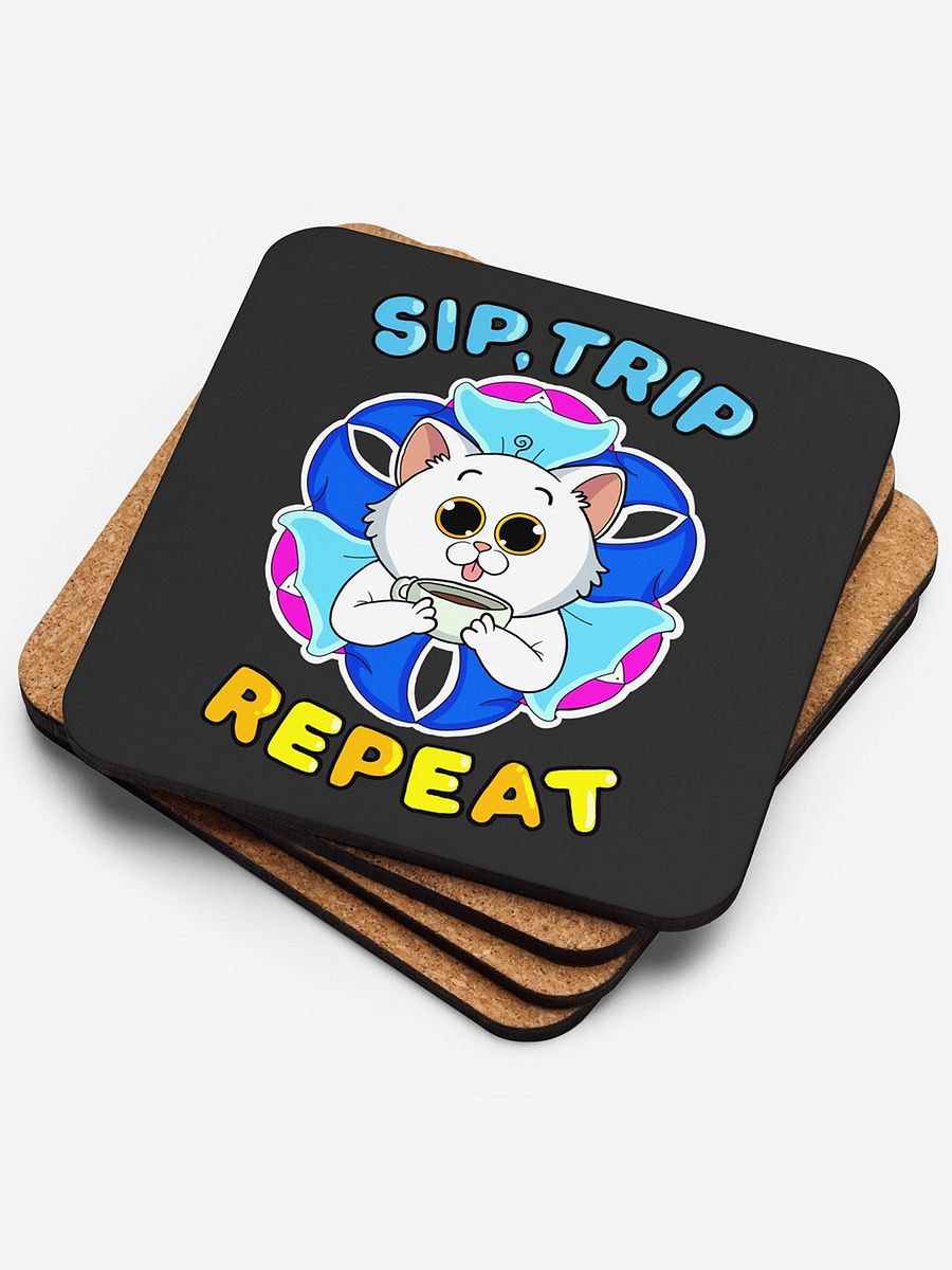 Sip, Trip, Repeat Cork-back Coaster product image (2)