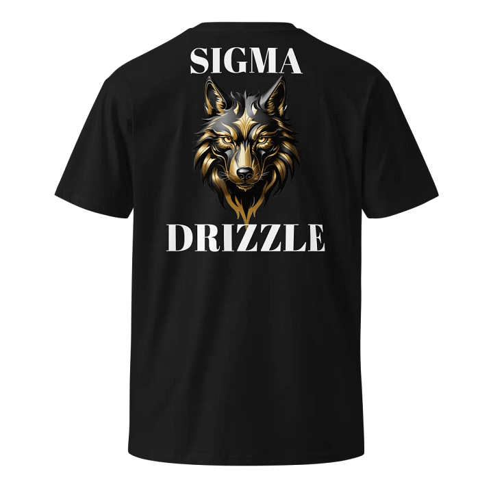 SIGMA DRIZZLE WOLF BLACK TEE (WHITE LETTERS) Unisex Premium T-Shirt product image (1)