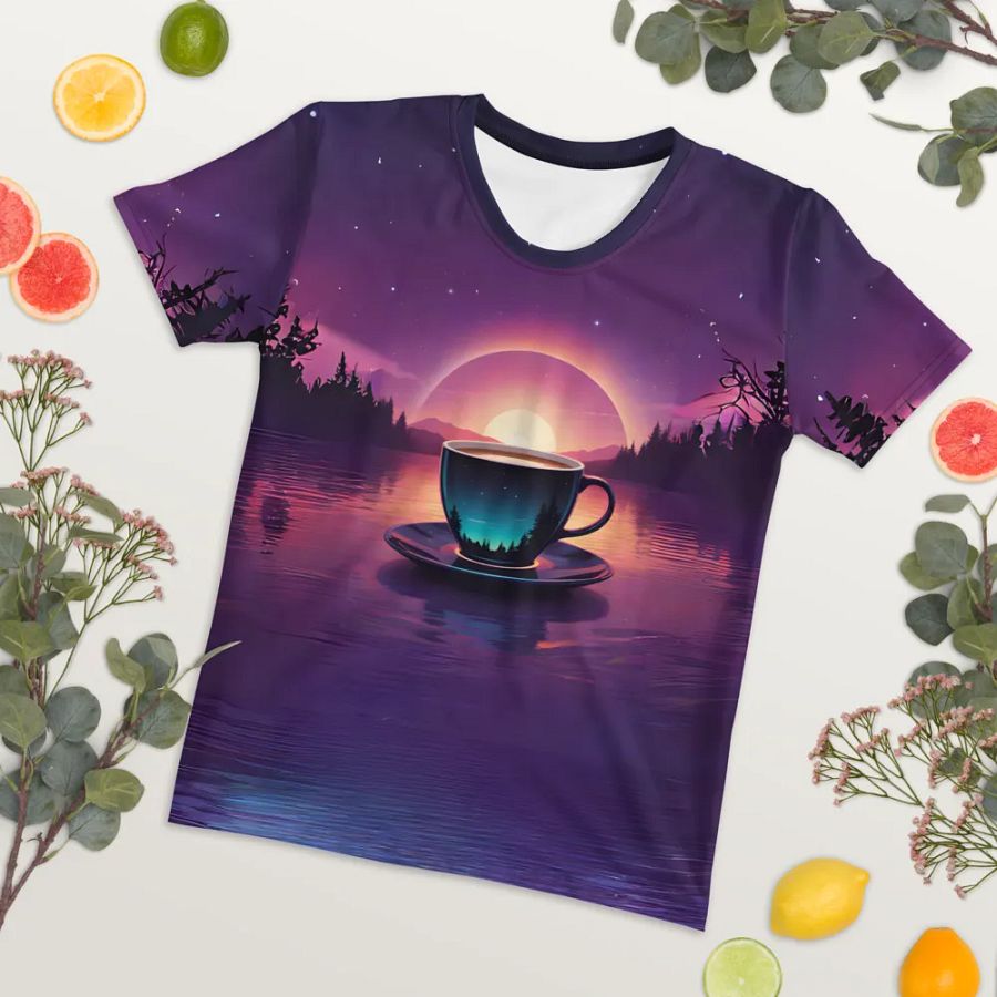 Coffee Sunset All Over Print T-shirt product image (8)
