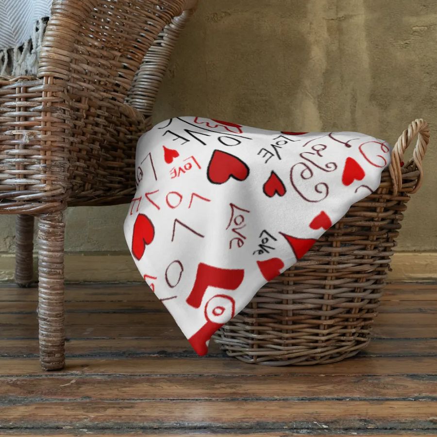 Love and Hearts Throw Blanket product image (11)