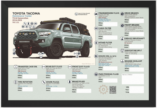 3RD GEN MAINTENANCE TRACKER V1.1 - Lunar Rock (Framed) product image (1)