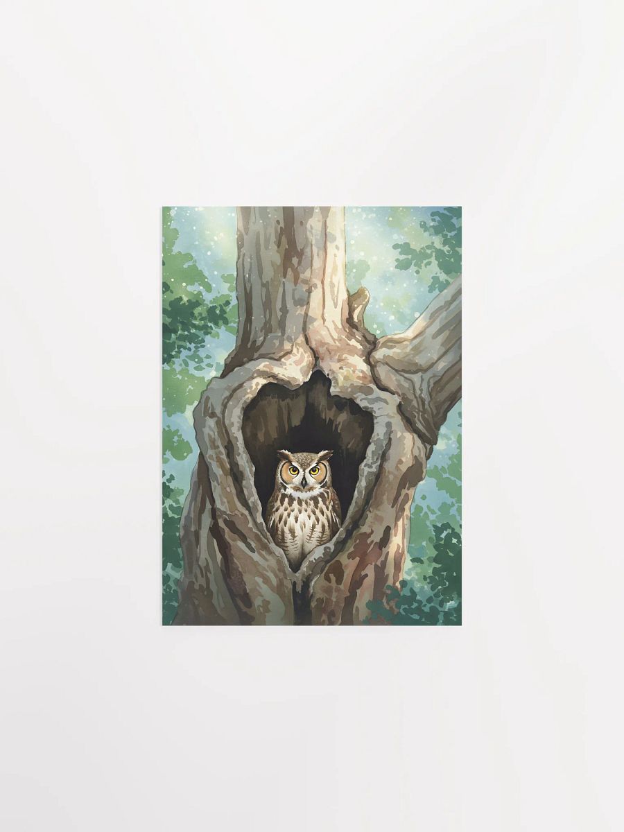 The Tree's Wise Guardian: Great Horned Owl Poster product image (5)
