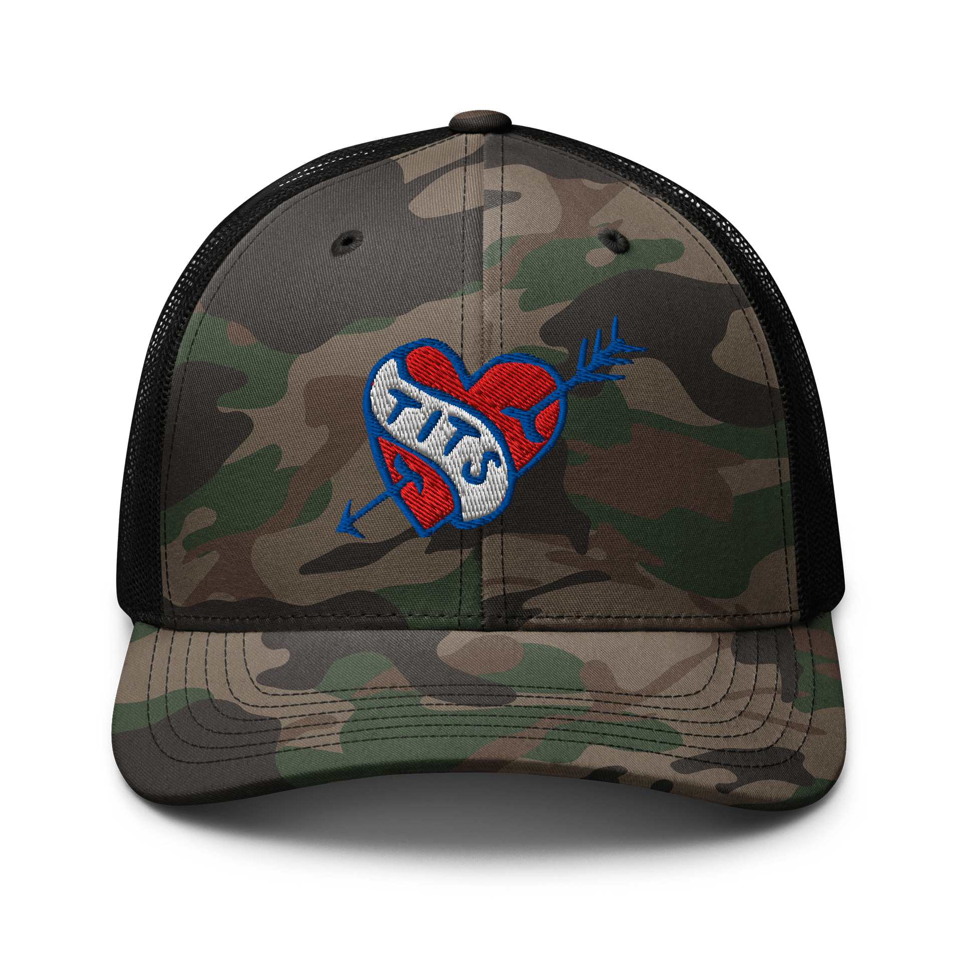 BREAK YOUR HEART Camo Trucker Hat RWB product image (1)