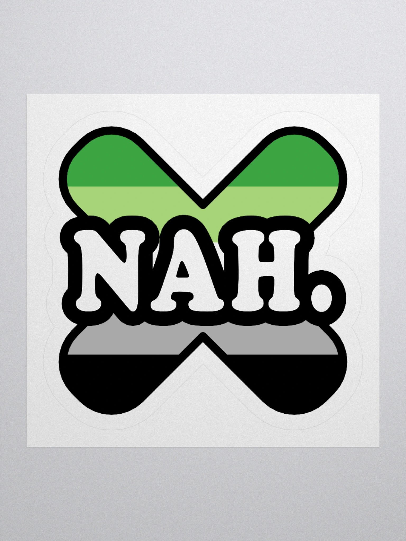 Aromantic "Nah" sticker product image (1)