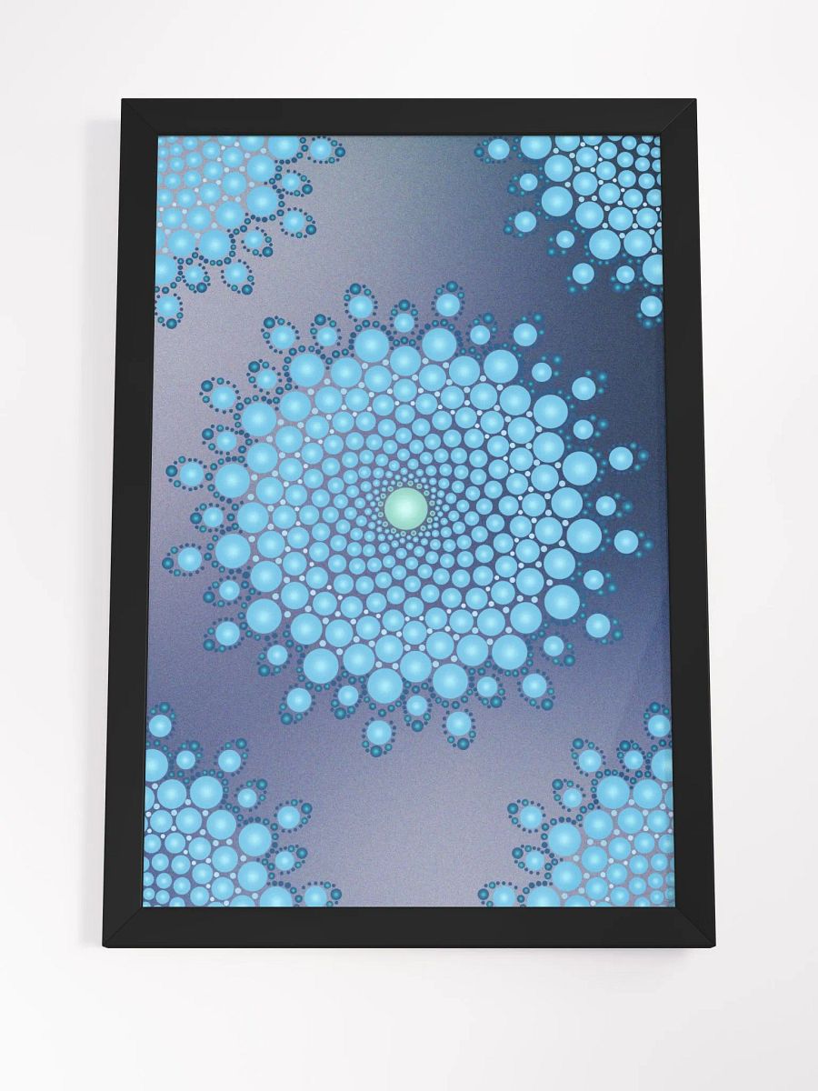 Blue Dot Mandala Framed High-Quality Matte Poster product image (7)