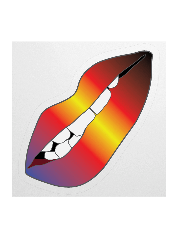Polyamory Pride Gradient Biting Lips Sticker product image (3)