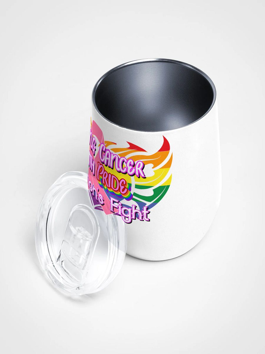 Fighting Cancer w/ Pride - Wine Tumbler product image (3)