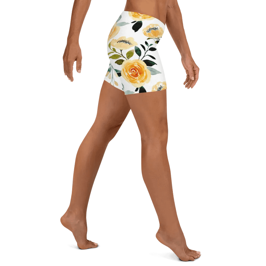 Yellow Roses Floral Shorts product image (6)