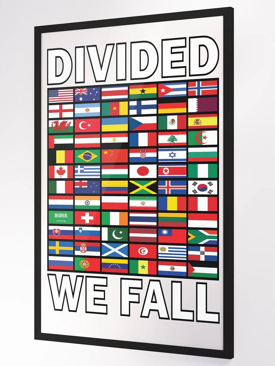 Divided We Fall - Nations - Framed High-Quality Matte Poster product image (1)