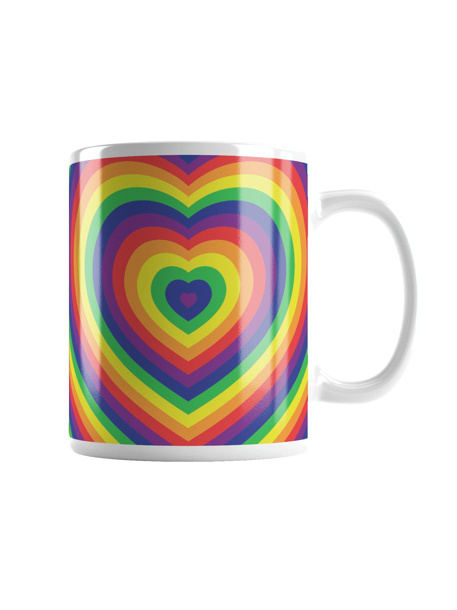 Rainbow Pride Hearts Mug (Left-handed) product image (1)