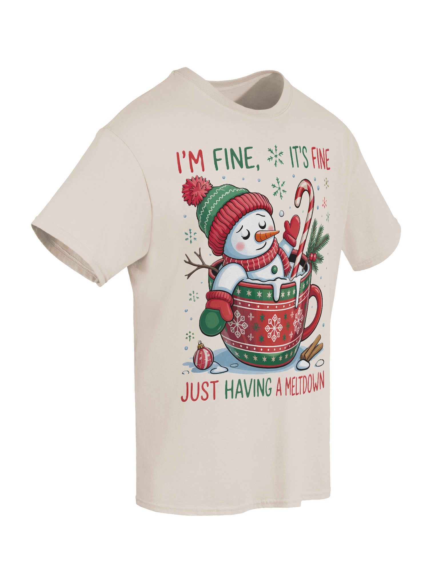 "Just Having a Meltdown" Funny Christmas T-Shirt product image (2)