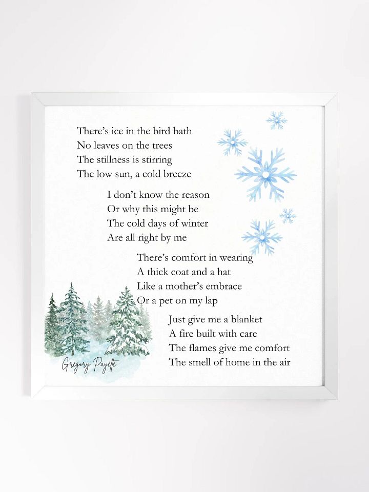 "Cold Days of Winter" - A Winter Scene Poetry Print product image (17)