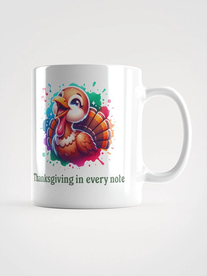 Thanksgiving in Every Note White Glossy Mug product image (1)