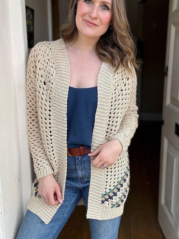 Modern Granny Square Cardigan Pattern Adult Sizes product image (2)