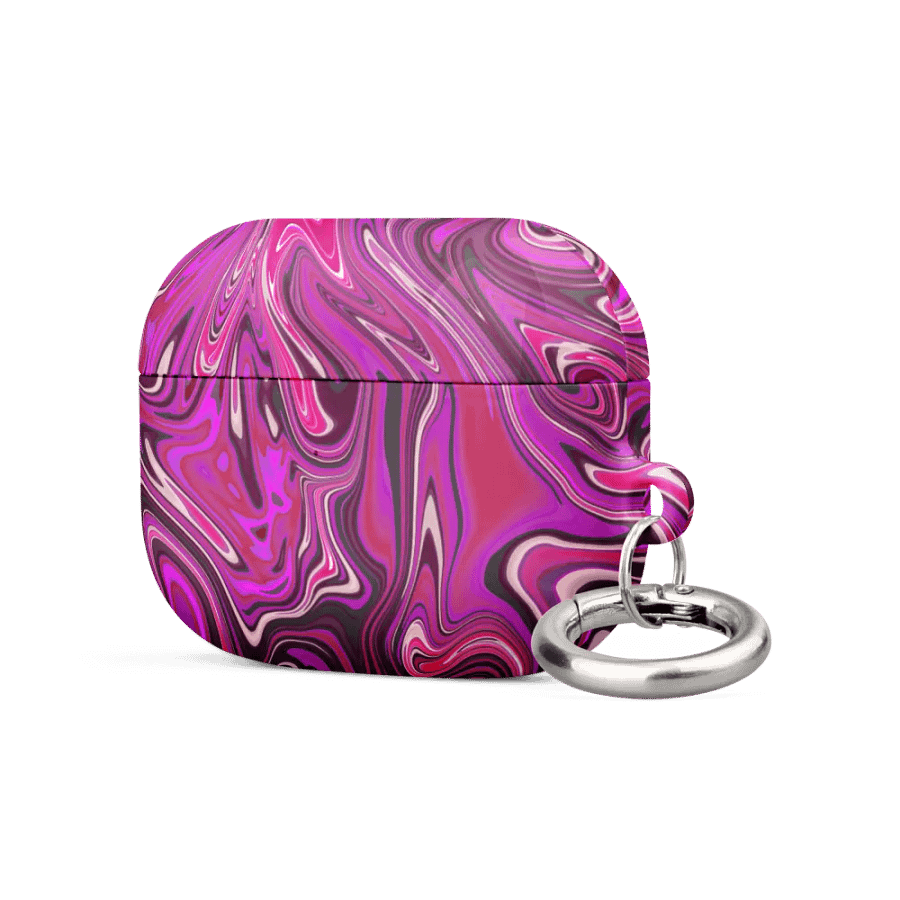Case for AirPods® - Pink and Purple Digital Fluid Art product image (5)
