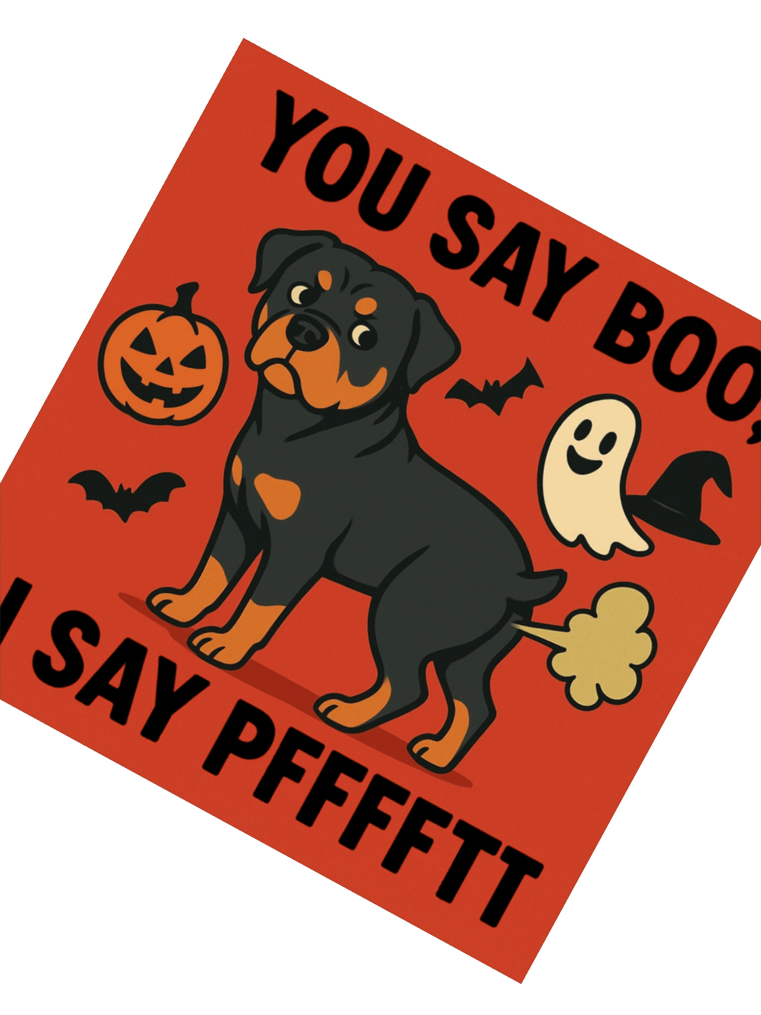 Farting Rottweiler Halloween Sticker product image (4)