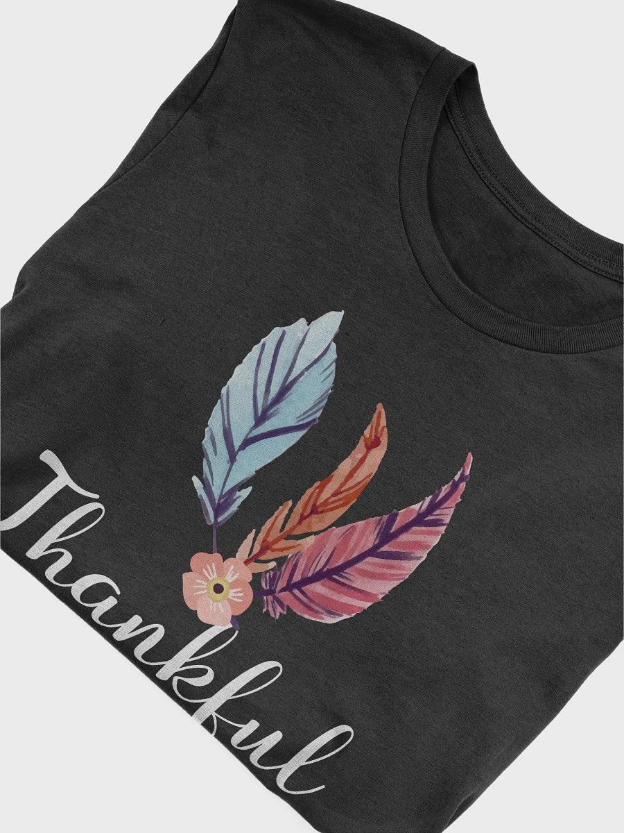 🍂 Thankful Boho Feather T-Shirt | Bohemian Fall Gratitude Tee | Stylish Thanksgiving Shirt product image (31)