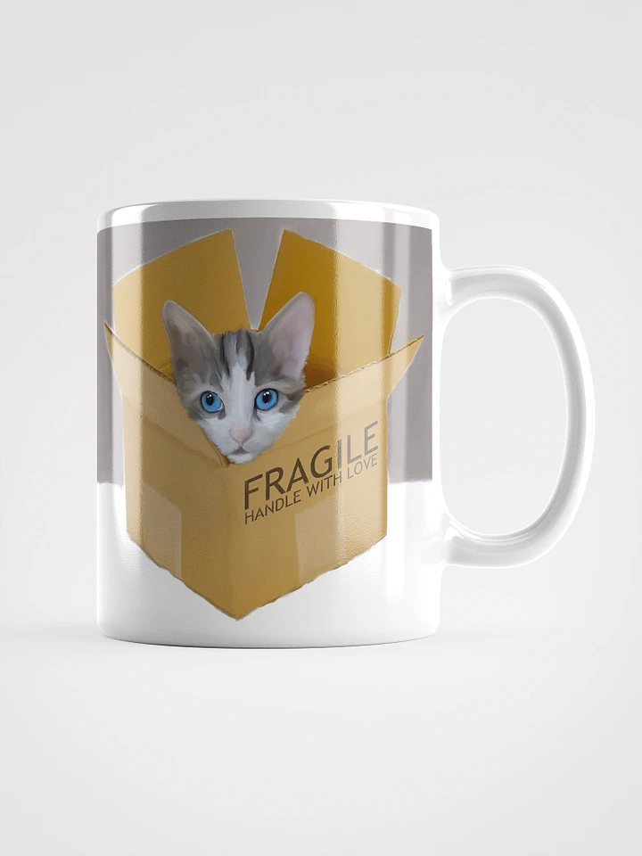 Handle With Love White Kitten Mug product image (2)